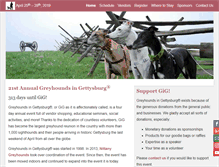 Tablet Screenshot of greyhoundsingettysburg.org